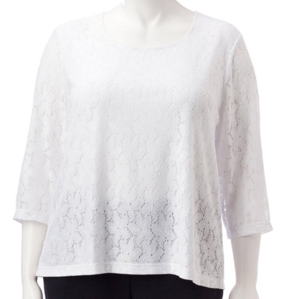 C.D. Daniels floral lace top